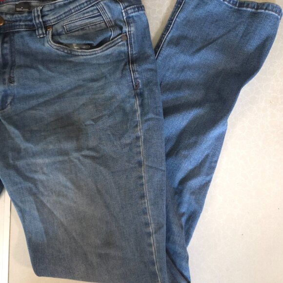 Steve's Jeans Mens 32x32 Blue Slim Fit Straight Light Wash Stretch Zipper Pocket - Picture 8 of 13